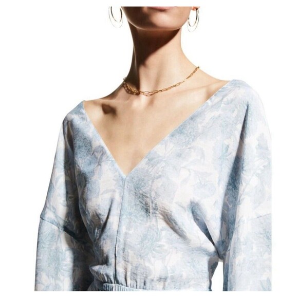 VINCE Dahlia Floral Motif Back Cutout Maxi Dress Sz XL New W/O Tag - Picture 4 of 13